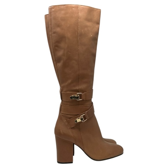 Sam Edelman Fairbank Leather Block Heel Knee High Boots - Picture 10 of 14